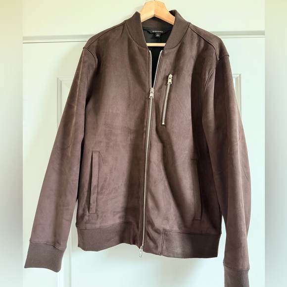Banana Republic Dark Brown Vegan Suede Jacket